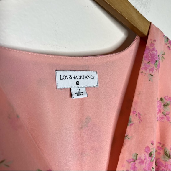 LoveShackFancy x Target Fleur MIDI Dress Sz 12 Floral V-Neck - Picture 4 of 8